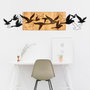 Wallity Albatros Escultura de pared Negro y Nogal